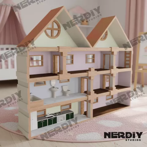 Modular Doll House & Doll