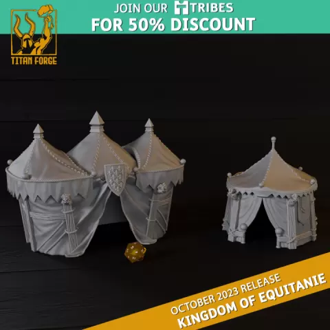 Terrain - Kingdom of Equitaine - Titan Forge Miniatures October 2023 by Titan Forge Miniatures