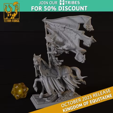 Paladin - Kingdom of Equitaine - Titan Forge Miniatures October 2023 by Titan Forge Miniatures