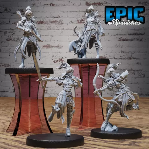 Knight Lady Joan Set / Royal Female Warrior / Human Guard / Armored Fighter / Castle Encounter by Epic-Miniatures