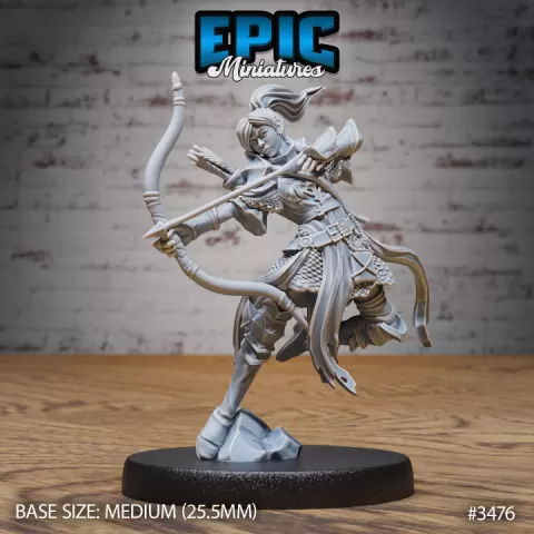 Knight Lady Joan Shooting / Royal Female Warrior / Human Guard / Armored Fighter / Castle Encounter by Epic-Miniatures