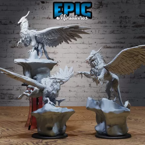 Longbeak Griffin Set / Gryphon / Heavenly Flying Beast / Lion Eagle Hybrid / Royal Knight Mount / Castle Encounter by Epic-Miniatures