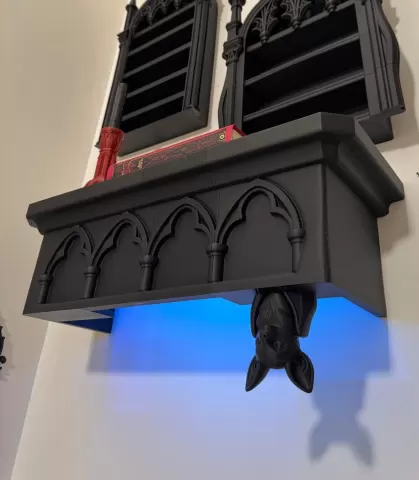 Giant Cathedral Bat Shelf Gothic Home Decor