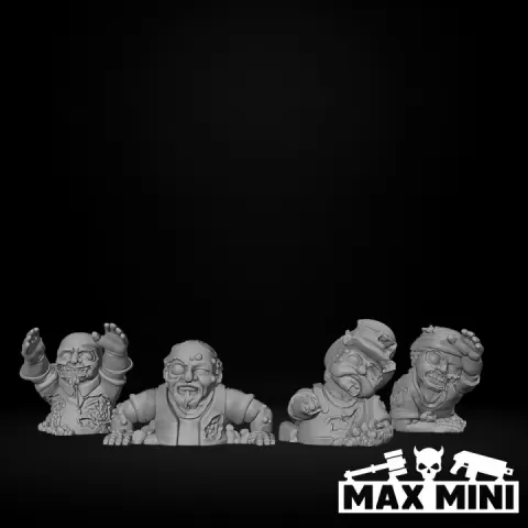Halfling Undead Zombies Group 3 by Max Mini