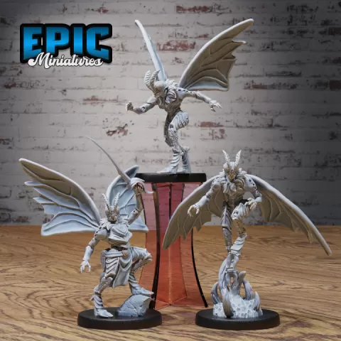 Moth Folk Warrior Set / Insect Hybrid / MAle Insectoid / Winged Humanoid / Butterfly Stage / Jungle Encounter by Epic-Miniatures