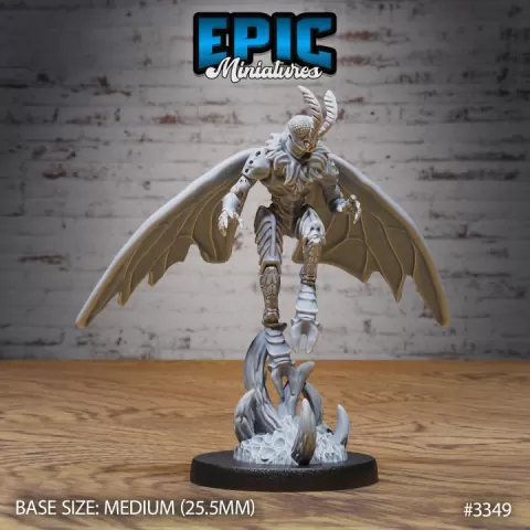 Moth Folk Warrior Flying / Insect Hybrid / MAle Insectoid / Winged Humanoid / Butterfly Stage / Jungle Encounter by Epic-Miniatures