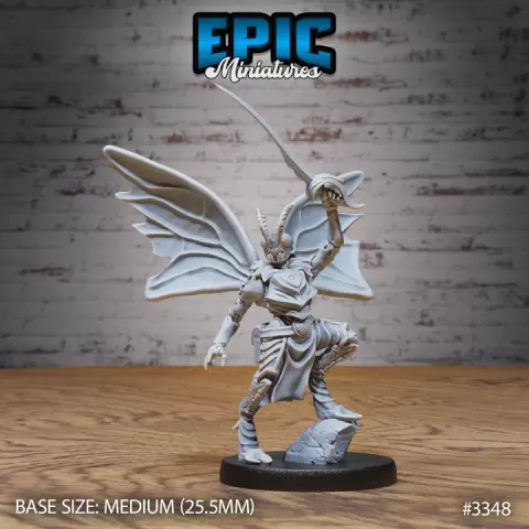 Moth Folk Warrior / Insect Hybrid / MAle Insectoid / Winged Humanoid / Butterfly Stage / Jungle Encounter by Epic-Miniatures
