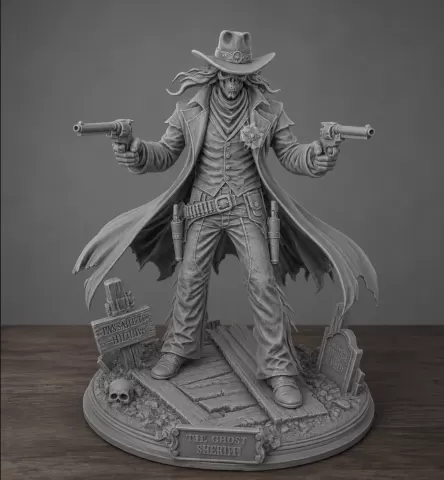 Ghost Sheriff Statue