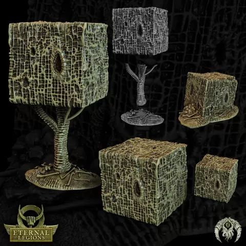Ashen Wastes Cubes | Eternal Legions | Terrain - Fantasy by Bestiarum Miniatures