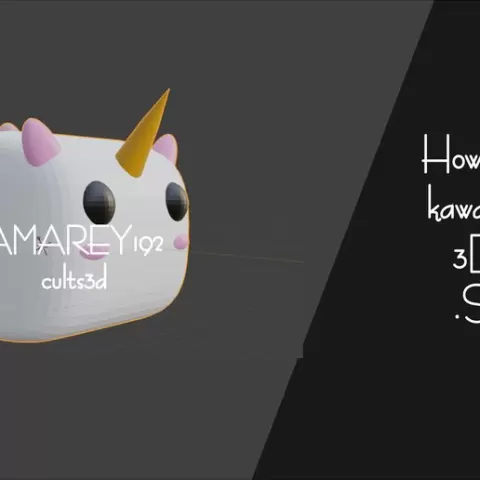 Kawaii unicorn, cute