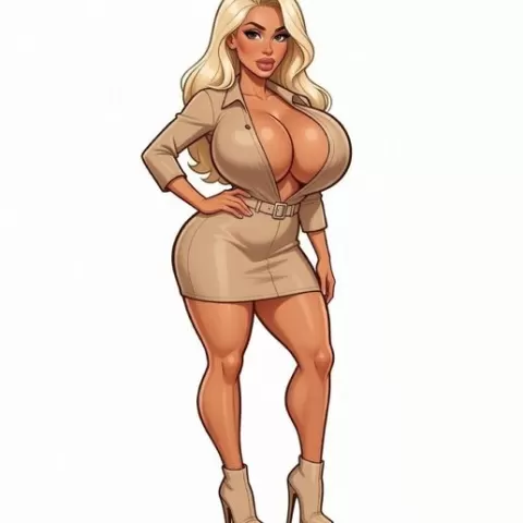 Khaki Safari Girl Figurine 3D Imprimible - Estatua Coleccionable Adulto