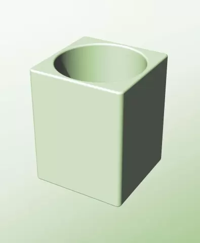 CS128-180 Modular component container for modern decor 3d printing
