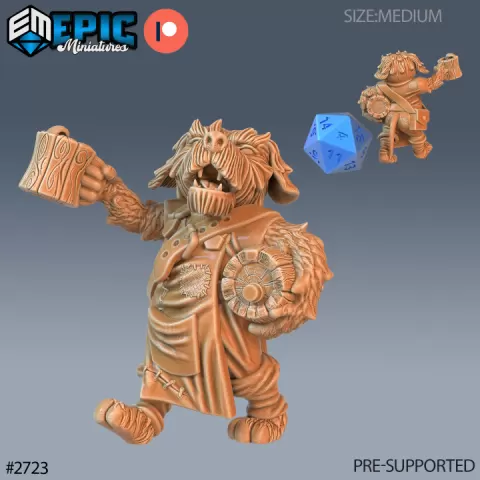 Dog Folk Tribe Inkeeper / Hound Warrior / Dogfolk / Weredog Beast / Were Canine / Wolf / Wild Animal Encounter by Epic-Miniatures