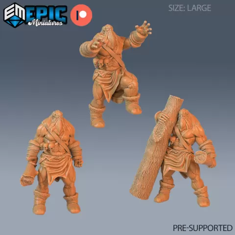 Snow Cyclops Set / One Eyed Creature / Frost Giant / Wildling / Free Folk / Ice Encounter by Epic-Miniatures