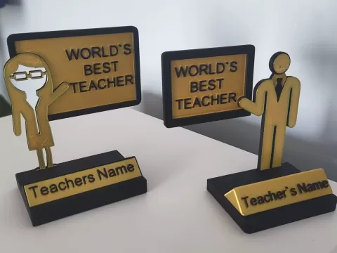 Personalised World's Best Teacher Desk Plaque