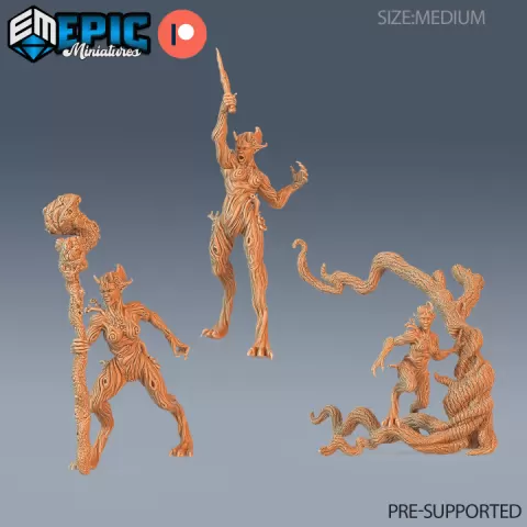 Wood Dryad Set / Female Tree Spirit / Nature Fairy / Flower Pixie / Forest Encounter by Epic-Miniatures