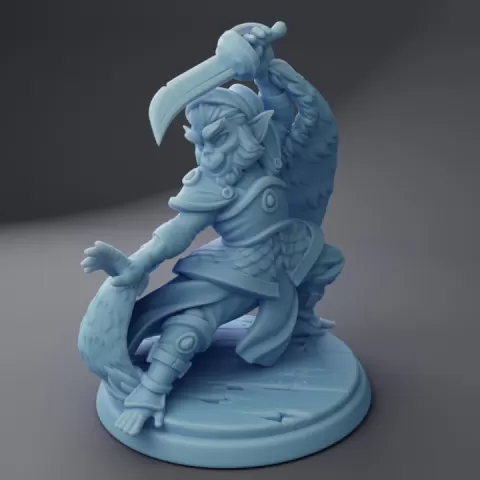 Flip Skyglider, Hadozee Crewman ( Hadozee Fighter / Simiah Warrior ) by Twin Goddess Miniatures