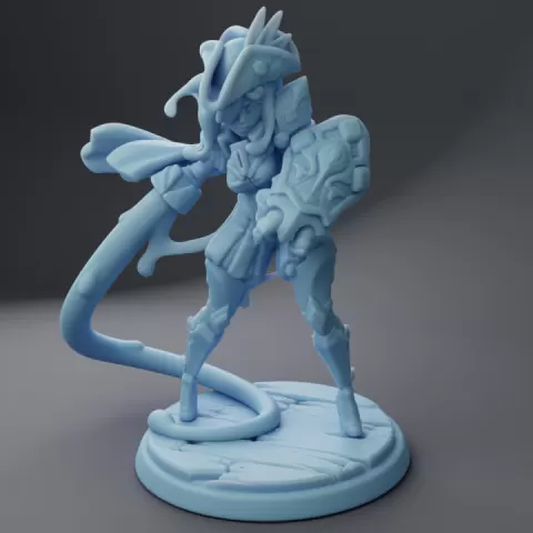 Lieutenant Jam the Plasmoid ( Plasmoid Fighter / Slime Monster / Goo Plasmoid with Whip Arm / Spelljammer ) by Twin Goddess Miniatures