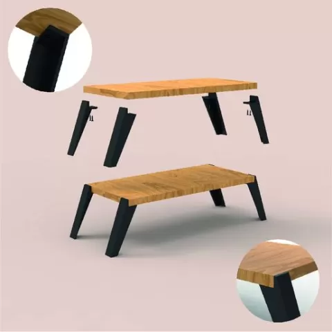 Scandinavian bolt-on legs