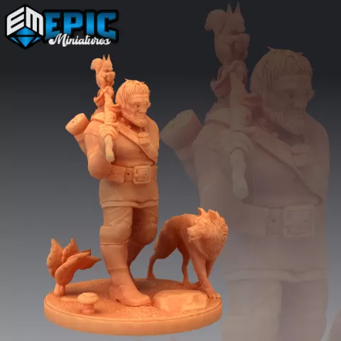 Firbolg Druid Wolf / Fir Bholg / Giant Kin / Forest Folk / Nature Guardian by Epic-Miniatures