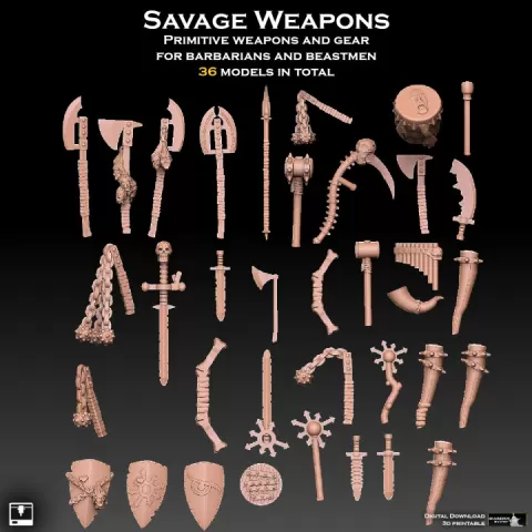 Savage Weapons Megapack by Sharedog Miniatures