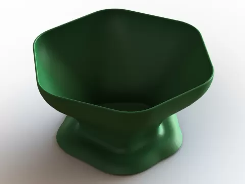 Plastic Hexagonal Fruit Bowl - MR AnyCAD