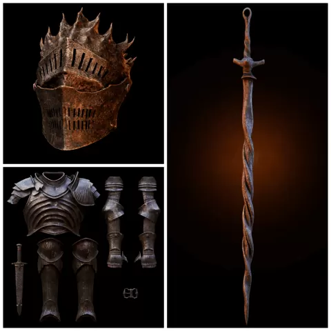 ULTIMATE SOUL OF CINDER COSPLAY SET with firelink greatsword life size - Dark Souls Fan Art STL