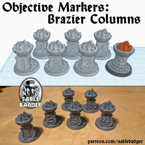 Objective Markers - Brazier Columns by brander roullett