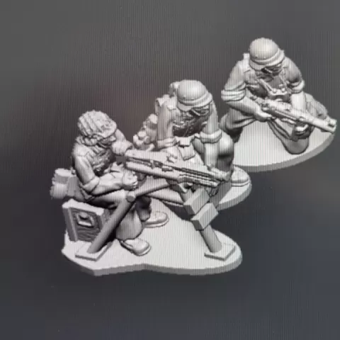 BRM5-6 WW2 German MMG and scouts 6 figures 20mm 1/72 elhiem by matthew hingley