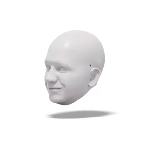 Happy Man, 3D model of head (for doll, marionette, puppet) by Petr Puppeteer
