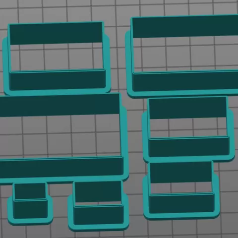 Rectangle clay cutter set