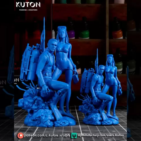 Scuba Divers by KUTON SCULPTS