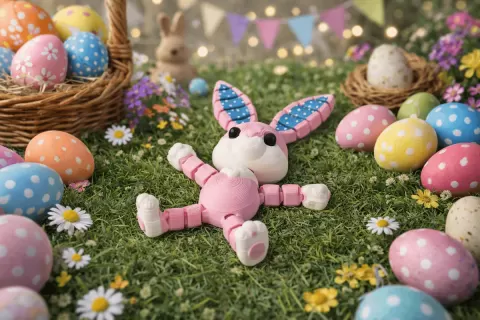 Flexi Easter Bunny — Articulated Fidget Toy Rabbit
