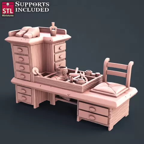 ShoeMaker Desk by STL Miniatures