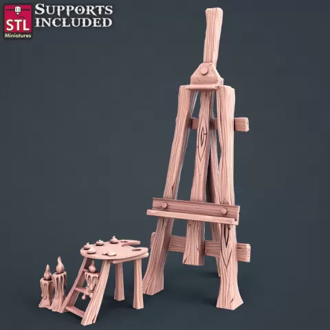 Painter Easel B by STL Miniatures
