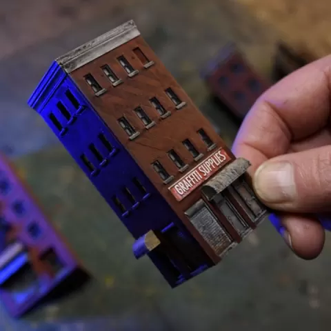 N Scale Building Façade 1 by Denny