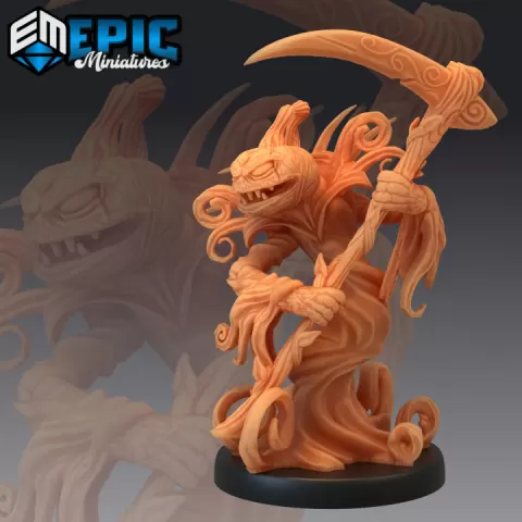 Pumpkin Reaper Scythe / Scarecrow Ghost / Jack O Lantern / Halloween Spirit by Epic-Miniatures