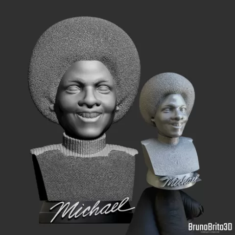 Michael Jackson Kid Bust Print Model