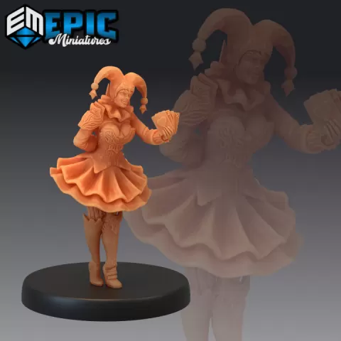 Harlequin Mad Girl Cards / Female Scary Jester / Horror Circus & Carnival Clown by Epic-Miniatures