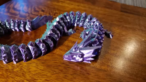 Articulated Crystal Night Dragon v1.3 (low poly remix)