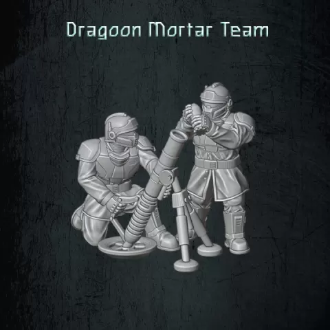 Dragoon Mortar Team by Quartermaster3D