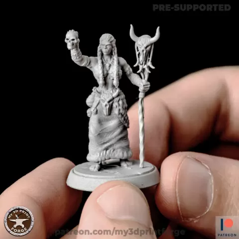 Orc Female Warlock Witch by My3DPrintForge