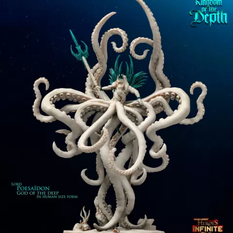 Lord Poesaïdon, God of the Deep in Human Size Form by Heroes Infinite