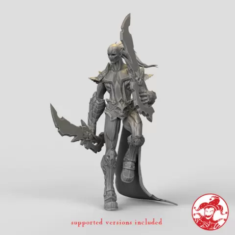 Demendril Dark Elf Ranger Blademaster Slayer 2 versions 1 inch base, 32 mm height Medium miniature by 2moronic miniatures