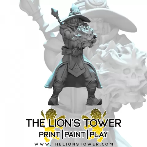 Kingdom of Talarius - War Mages (Set of 2 x 32mm scale presupported miniatures) by The Lion's Tower Adventurers Guild
