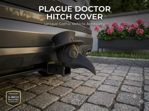 Plague Doctor Gothic Trailer Hitch Cover