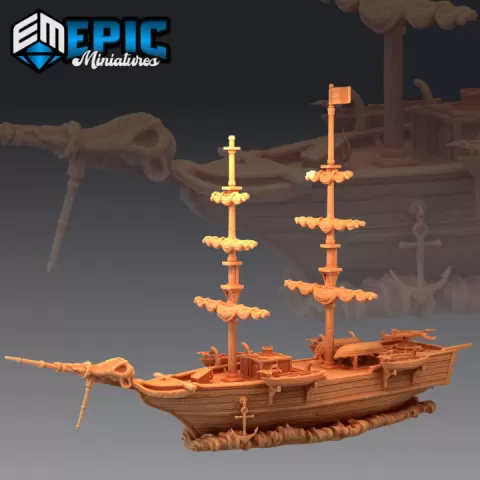 Whaling Ship The Huntress / Sailing / Fishing Boat by Epic-Miniatures