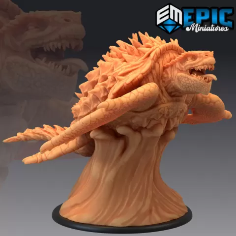 Dragon Turtle / Black Tortoise of the North / Sea Kaiju by Epic-Miniatures