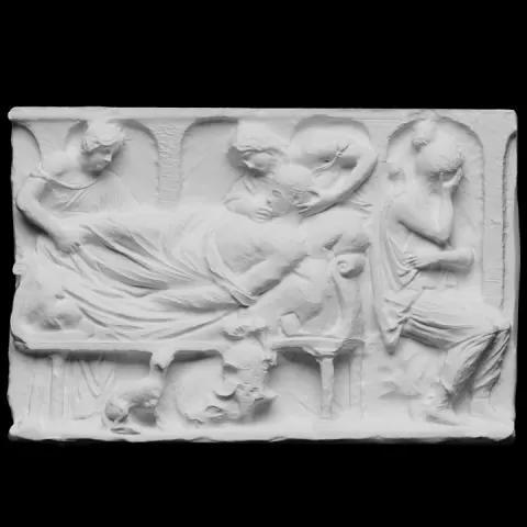 Relief sculpture: the death of the Greek hero Meleager by Scan The World