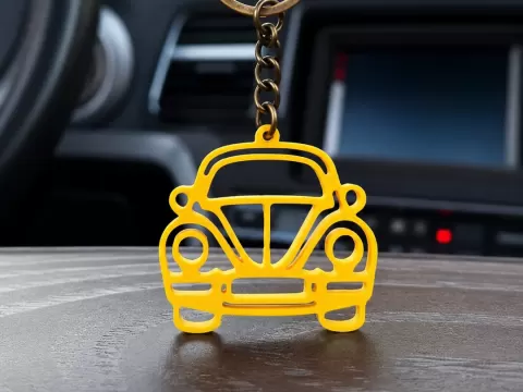Classic Beetle Car Keychain